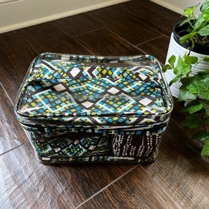 Vera Bradley 4-piece makeup case